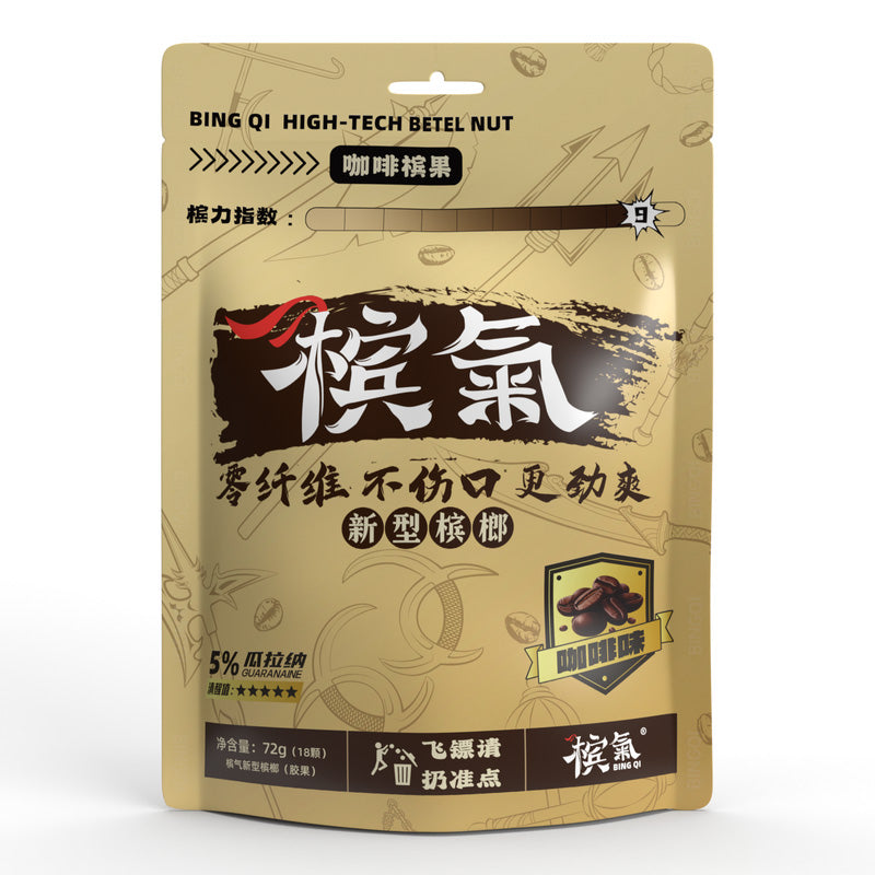 BING QI Betel Nut Gum Coffee Flavor 18PCS/72g